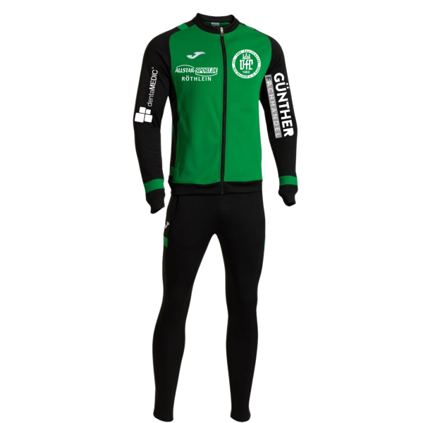 Trainingsanzug Grün/Schwarz mit Logos und Initialen