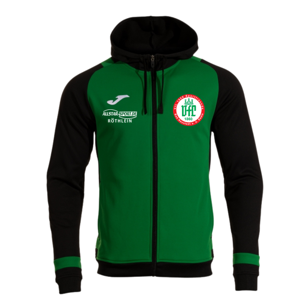 Jacke mit Kapuze Grün/Schwarz mit Logo